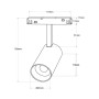 Spot LED sur rail magnétique RGB + CCT réglable sur 3 températures différentes de 2700-6500ºK - 48V - 12W - Mi Light