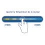 Spot LED sur rail magnétique RGB + CCT réglable sur 3 températures différentes de 2700-6500ºK - 48V - 25W - Mi Light - Noir