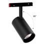 Spot LED sur rail magnétique RGB + CCT réglable sur 3 températures différentes de 2700-6500ºK - 48V - 25W - Mi Light - Noir