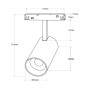 Spot LED sur rail magnétique RGB + CCT réglable sur 3 températures différentes de 2700-6500ºK - 48V - 25W - Mi Light - Noir