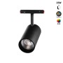 Spot LED sur rail magnétique RGB + CCT réglable sur 3 températures différentes de 2700-6500ºK - 48V - 25W - Mi Light - Noir