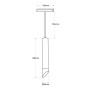 Spot suspendu LED sur rail magnétique - 48V - 7W - Faible UGR - IRC 95 - Blanc chaud 2700K