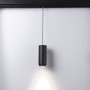 Spot suspendu LED sur rail magnétique avec ZOOM 15°-60° - 48V - 8W - UGR16 - IRC 95 - Blanc chaud 2700K