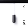 Spot suspendu LED sur rail magnétique avec ZOOM 15°-60° - 48V - 8W - UGR16 - IRC 95 - Blanc chaud 2700K