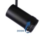 Spot LED sur rail magnétique avec Zoom 10°-55º - 48V - 25W Blanc chaud 2700K