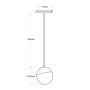 Suspension boule LED sur rail magnétique 48V - 6W - Blanc chaud 2700K - IRC90 - Or
