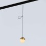 Suspension boule LED sur rail magnétique 48V - 6W - Blanc chaud 2700K - IRC90 - Or