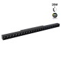 Spot LED linéaire sur rail magnétique CCT réglable sur 3 températures différentes de 2700-6500ºK - 20W - UGR18 - Mi Light - Noir