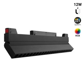 Spot LED linéaire orientable sur rail magnétique RGB + CCT réglable sur 3 températures de 2700-6500ºK - 12W - Mi Light - Noir