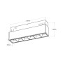 Spot LED linéaire sur rail magnétique 48V - 6W - UGR 16 - Blanc