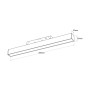 Spot LED linéaire opale sur rail magnétique 48V - 10W - Blanc
