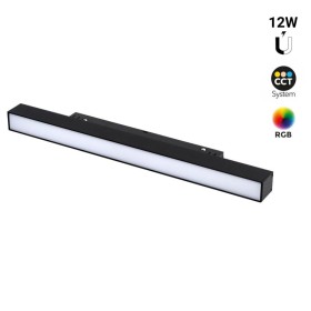 Spot LED linéaire opale sur rail magnétique RGB + CCT réglable sur 3 températures différentes de 2700-6500ºK - 12W - Mi Light