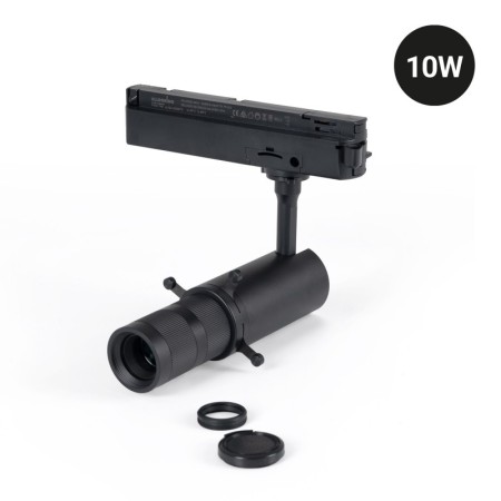 Projecteur LED shapeable sur rail monophasé - 10W - 20º-35°- Blanc chaud 3000K