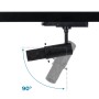 Projecteur LED shapeable sur rail triphasé - 10W - 20º-35° - Blanc chaud 3000K