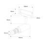 Projecteur LED shapeable sur rail triphasé - 10W - 20º-35° - Blanc chaud 3000K