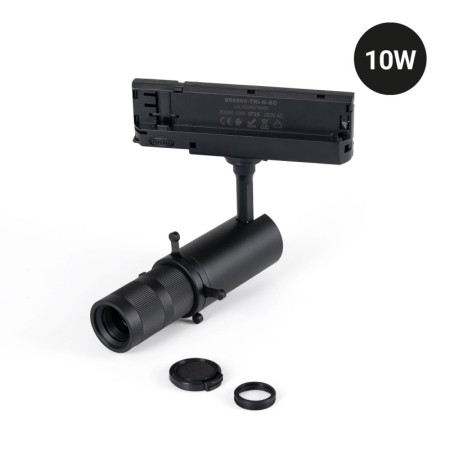 Projecteur LED shapeable sur rail triphasé - 10W - 20º-35° - Blanc chaud 3000K