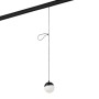 Suspension boule LED sur rail magnétique 48V - 6W - Blanc chaud 2700K - IRC90 - Noir