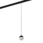 Suspension boule LED sur rail magnétique 48V - 6W - Blanc chaud 2700K - IRC90 - Noir