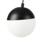Suspension boule LED sur rail magnétique 48V - 6W - Blanc chaud 2700K - IRC90 - Noir