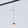 Suspension boule LED sur rail magnétique 48V - 6W - Blanc chaud 2700K - IRC90 - Noir