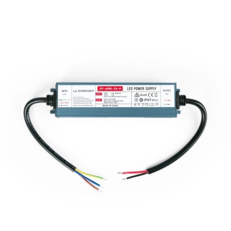 Alimentation LED 24V étanche 60W extra-plate - 2.5A - IP67