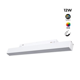 Spot LED linéaire opale sur rail magnétique RGB + CCT réglable sur 3 températures de 2700-6500ºK - 12W - Mi Light - Blanc