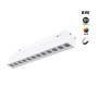 Spot LED linéaire opale sur rail magnétique RGB + CCT réglable sur 3 températures de 2700-6500ºK - 6W - UGR18 - Mi Light - Blanc