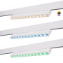 Spot LED linéaire orientable sur rail magnétique RGB + CCT réglable sur 3 températures de 2700-6500ºK - 12W - Mi Light - Blanc