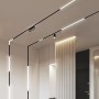 Spot LED linéaire opale 12W sur rail magnétique 48V CCT réglable sur 3 températures différentes de 2700-6000ºK Gradation DALI-2
