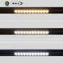 Spot LED linéaire 12W sur rail magnétique 48V CCT réglable sur 3 températures de 2700-6000ºK - Gradation DALI-2 - UGR18