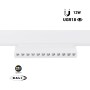 Spot LED linéaire orientable sur rail magnétique 48V CCT réglable sur 3 températures de 2700-6000ºK - 12W - Gradation DALI UGR18