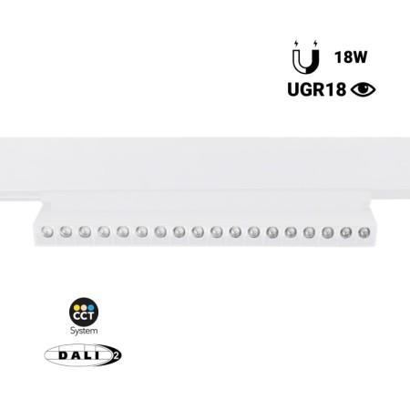 Spot LED sur Rail Magnétique CCT 2700-6000K | Éclairage Ajustable DALI