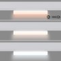 Spot LED opale linéaire orientable sur rail magnétique 48V CCT réglable sur 3 températures de 2700-6000ºK - 12W - Gradation DALI