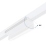 Spot LED opale linéaire orientable sur rail magnétique 48V CCT réglable sur 3 températures de 2700-6000ºK - 12W - Gradation DALI
