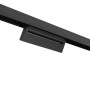 Spot LED linéaire orientable sur rail magnétique 48V - 12W - Blanc chaud 2800K - Puce OSRAM - UGR18 - Noir