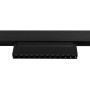 Spot LED linéaire orientable sur rail magnétique 48V - 12W - Blanc chaud 2800K - Puce OSRAM - UGR18 - Noir