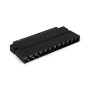Spot LED linéaire orientable sur rail magnétique 48V - 12W - Blanc chaud 2800K - Puce OSRAM - UGR18 - Noir