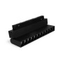 Spot LED linéaire orientable sur rail magnétique 48V - 12W - Blanc chaud 2800K - Puce OSRAM - UGR18 - Noir