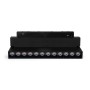 Spot LED linéaire orientable sur rail magnétique 48V - 12W - Blanc chaud 2800K - Puce OSRAM - UGR18 - Noir