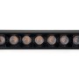 Spot LED linéaire orientable sur rail magnétique 48V - 12W - Blanc chaud 2800K - Puce OSRAM - UGR18 - Noir