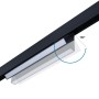 Spot LED opale linéaire orientable sur rail magnétique 48V CCT réglable sur 3 températures de 2700-6000ºK - 18W - Gradation DALI