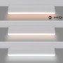 Spot LED opale linéaire orientable sur rail magnétique 48V CCT réglable sur 3 températures de 2700-6000ºK - 18W - Gradation DALI