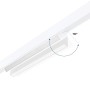 Spot LED opale linéaire orientable sur rail magnétique 48V CCT réglable sur 3 températures de 2700-6000ºK - 18W - Gradation DALI