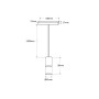 Spot suspendu LED sur rail magnétique 48V CCT réglable sur 3 températures différentes de 2700-6000ºK - 5W - DALI-2 dimmable