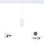 Spot suspendu LED sur rail magnétique 48V CCT réglable sur 3 températures différentes de 2700-6000ºK - 5W - DALI-2 dimmable