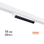 Spot LED linéaire orientable pour rail magnétique 48V- 12W - Blanc neutre 4000K - Puce OSRAM - UGR18 - Blanc