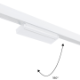 Spot LED linéaire orientable pour rail magnétique 48V- 12W - Blanc neutre 4000K - Puce OSRAM - UGR18 - Blanc