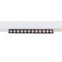 Spot LED linéaire orientable pour rail magnétique 48V- 12W - Blanc neutre 4000K - Puce OSRAM - UGR18 - Blanc