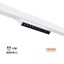 Spot LED linéaire orientable pour rail magnétique 48V- 12W - Blanc chaud 2800K - Puce OSRAM - UGR18 - Blanc