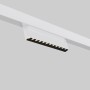 Spot LED linéaire orientable pour rail magnétique 48V- 12W - Blanc chaud 2800K - Puce OSRAM - UGR18 - Blanc
